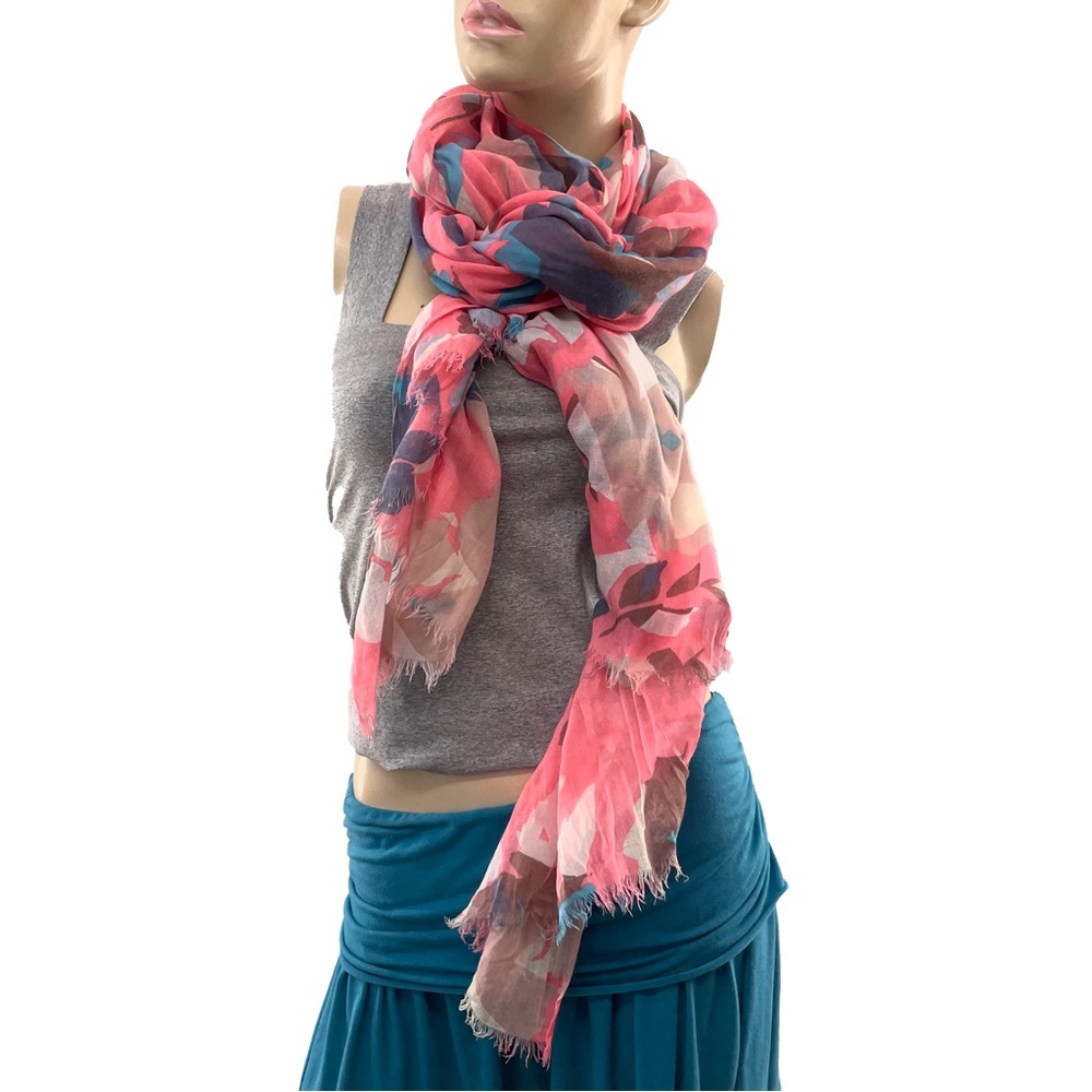 Weird Fish- Elegant Pink and Blue Women's Floral Scarf